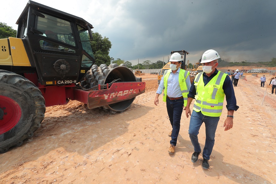 Governador Wilson Lima visita obra do Anel Sul Foto Diego Peres Secom