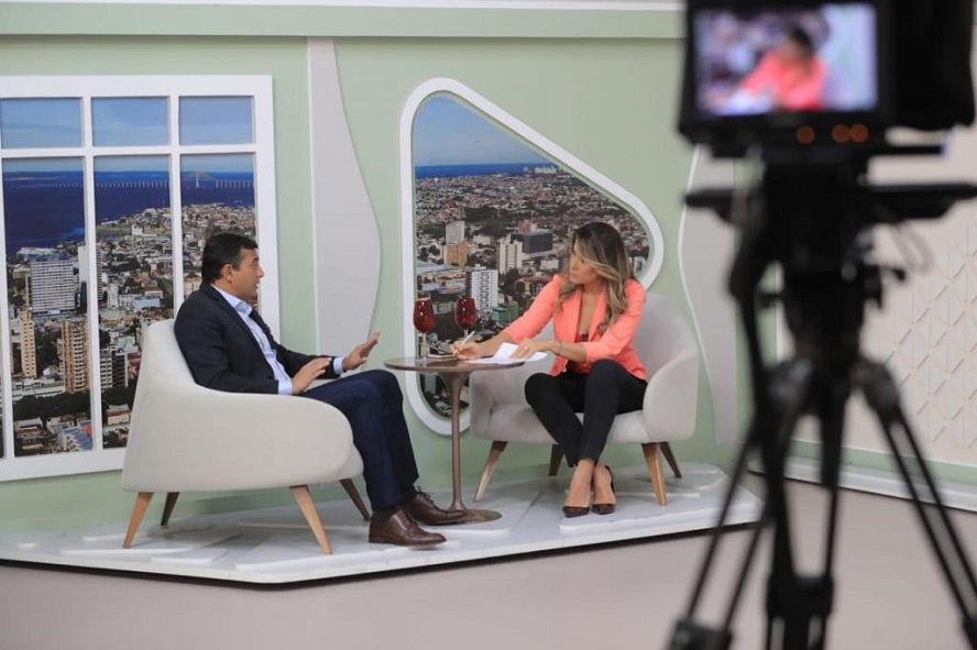 Wilson Lima em entrevista na TV Norte balanco 2021 Foto Diego Peres Secom