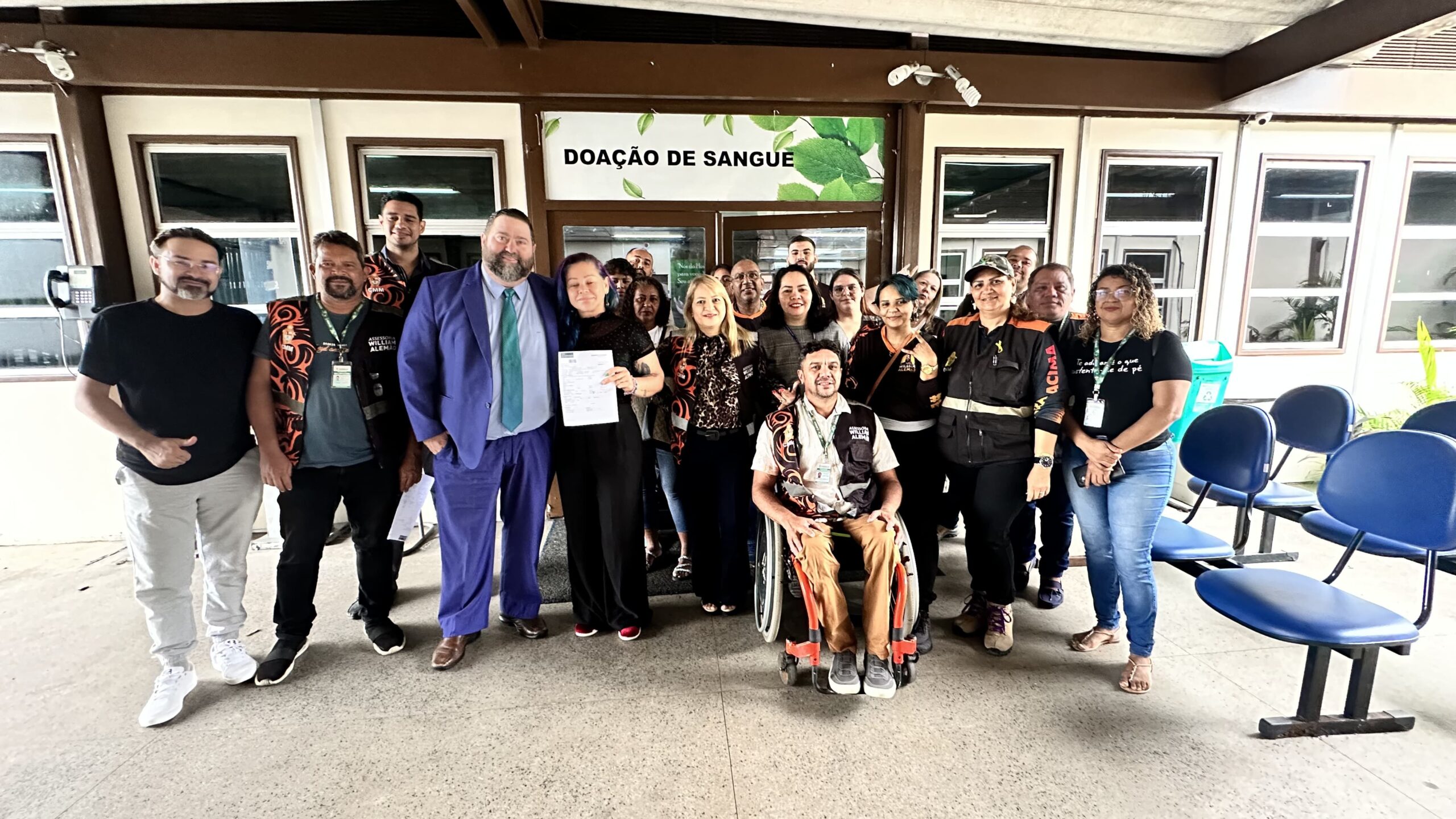 Vereador William Alemão mobiliza colaboradores e incentiva doação de sangue ao Hemoam