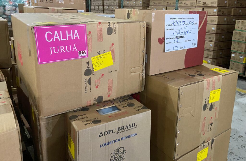 Envio de medicamentos para calha do Jurua Foto Jeany Costa SES AM 3 1024x671 1