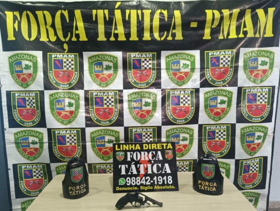 PMAM FORCA TATICA APREENDE ARMA DE FOGO FOTO DIVULGACAO PMAM 577x435 IcERBL