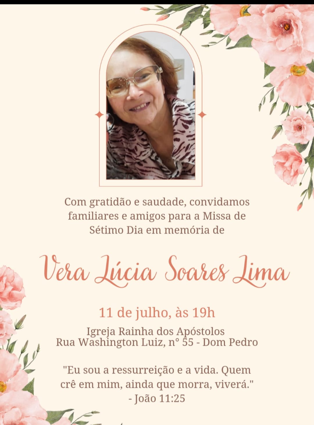 nota de pesar Vera Lucia