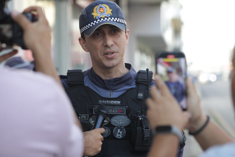 SECOM Operacao Natal Mais Seguro coordenador do Comando de Policiamento de Area do Centro capitao Adriano Leonidas FOTO Arthur Castro