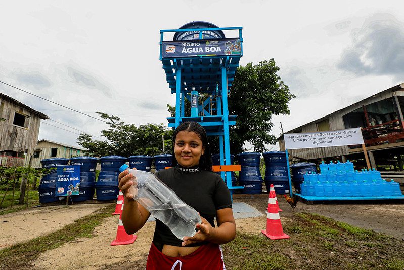 Projeto Agua Boa transforma vidas e garante dignidade e saude para ribeirinhos em Iranduba 1 moradora Lenilda Mendes FOTO Antonio Lima Secom