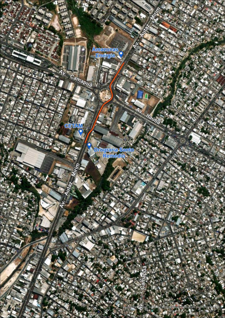 CIGAS Mapa com indicativo do novo trecho de obra na Avenida Autaz Mirim Credito da foto Divulgacao Cigas 724x1024 1