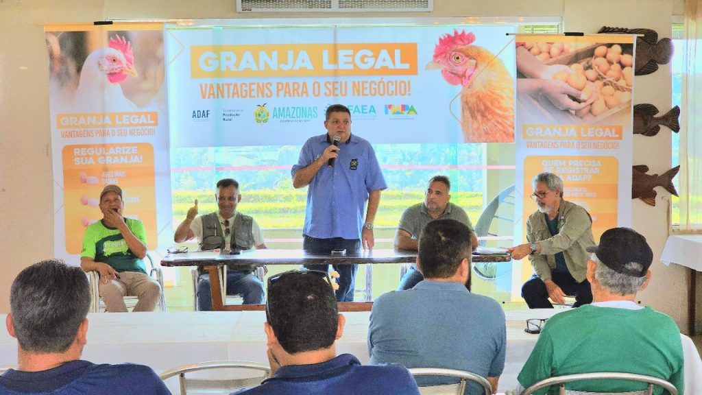 Campanha Granja Legal: Adaf reúne avicultores no município de Iranduba 6 Adaf1 Presidente da Adaf Jose Omena centro abriu evento com produtores 1024x576 1