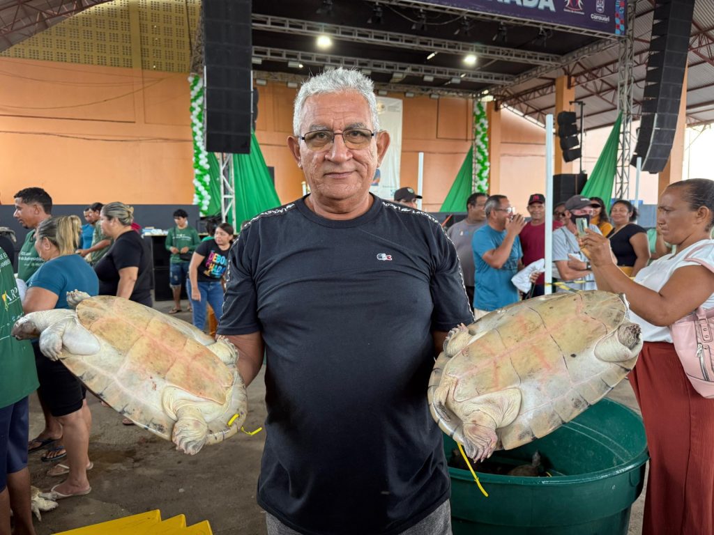 Avanço histórico: Amazonas promove pela primeira venda legal de quelônios manejados em Carauari 11 Foto 02 Primeira feira de quelonios de manejo comunitario ocorre em Carauari Foto Jamile Alves Sema Amazonas 1024x768 1