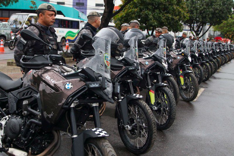 Mais potência e tecnologia: novas motocicletas entregues pelo governador Wilson Lima ampliam atuação da PMAM na capital 11 SECOM ROCAM MOTOS6 FOTOS DIEGO PERES