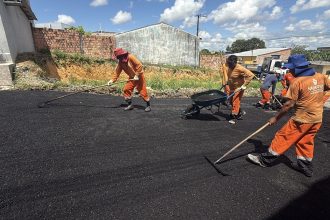 asfalto rua do Novo Aleixo 1