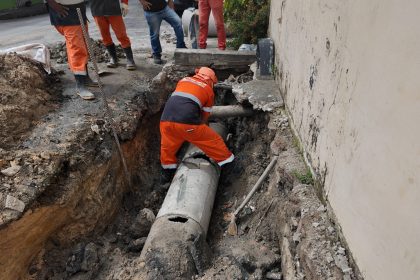 rede de drenagem no bairro Raiz 1