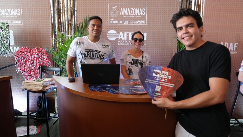 Festival de Parintins 2025: Afeam intensifica regularização de dívidas em Parintins com atendimento na Estação do Turismo 4 Afeam 1 Limpa Credito foto Zeca Leal Afeam 1024x576 1