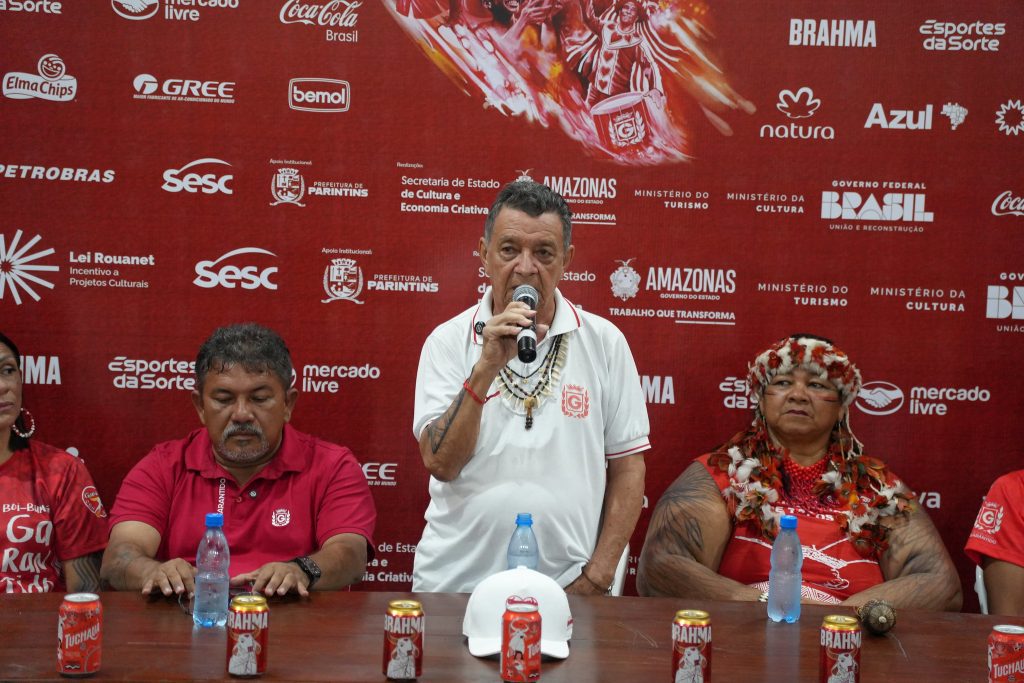 Festival de Parintins 2025: Boi Garantido destaca resistência e identidade popular em projeto de arena 8 Cultura Boi de Arena Garantido Fred Goes foto Aguilar Abecassis Secretaria de Estado de Cultura e Economia Criativa 5 1024x683 1