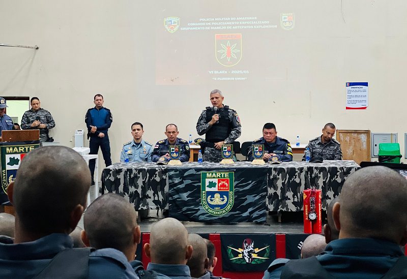 PMAM capacita policiais em técnicas de busca e localização de artefatos explosivos 4 PMAM AULA INAUGURAL MARTE