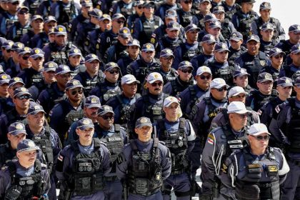 PMAM TROPA EMPREGADA NA OPERACAO PARINTINS VAI REFORCAR POLICIAMENTO NA FESTA DOS VISITANTES FOTO ALEX PAZUELLO SECOM