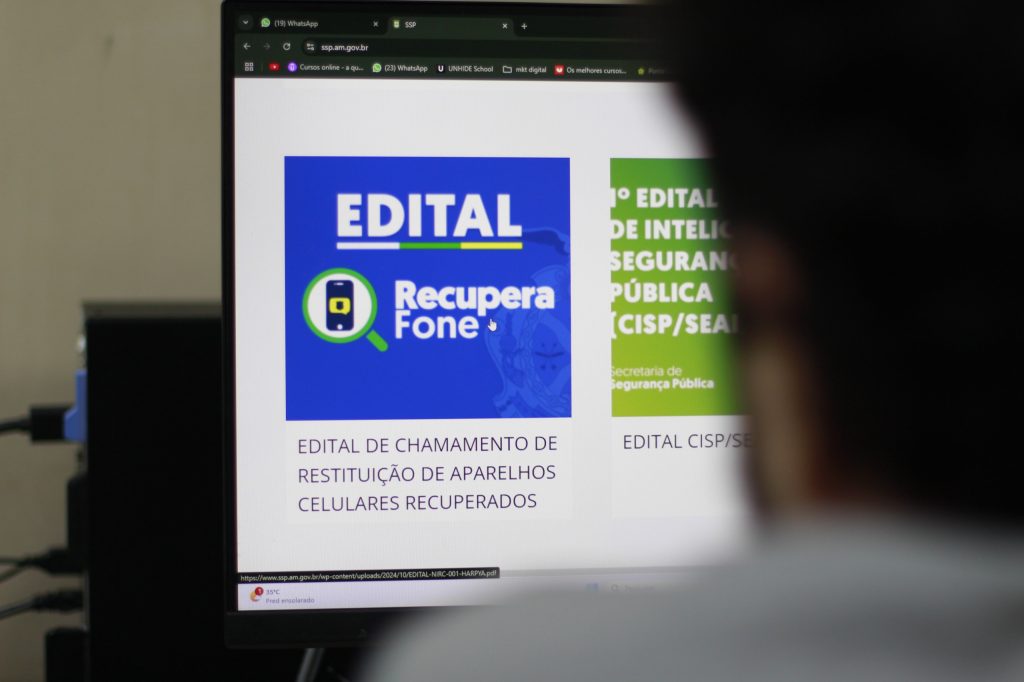 Programa RecuperaFone divulga edital para a devolução de 850 aparelhos celulares 6 SSP AM EDITAL RECUPERAFONE FOTOS DIVULGACAO SSP AM 1 1024x682 1