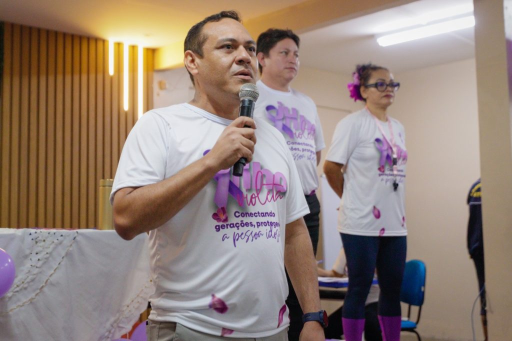 Sejusc lança 2ª Gincana Violeta visando o bem-estar e o lazer da pessoa idosa 10 Sejusc Secretario Elmison Bezerra falou sobre beneficios das atividades Fotos Ygson Franca 7 1024x682 1