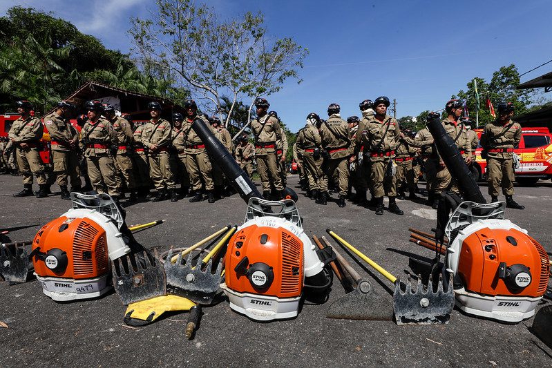 Simulado de atendimento a ocorrência de incêndio florestal reúne mais de 250 militares do Corpo de Bombeiros do Amazonas Informe Manaus CBMAM SIMULADO FOTOS ALEX PAZUELLO 2