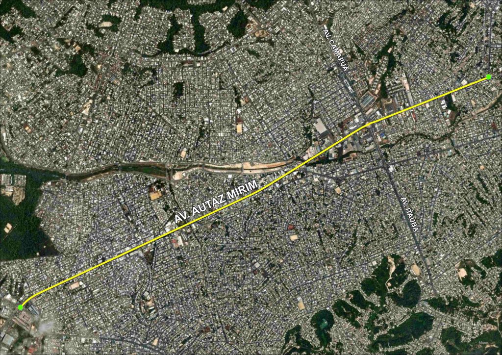 Cigás inicia obras no bairro São José e continua avançando pelo Distrito Industrial Informe Manaus CIGAS Mapa com indicativo do trajeto da obra da Cigas a partir da Avenida Grande Circular Credito Divulgacao Cigas 1024x724 1