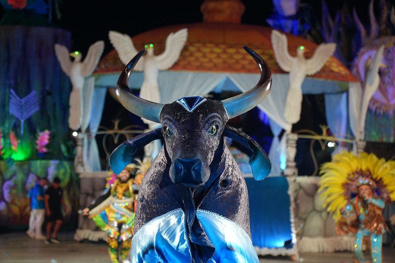 Batalha dos bois-bumbás marca a última noite do 67º Festival Folclórico do Amazonas Informe Manaus Cultura FFAM boi bumba Brilhante foto Aguilar Abecassis Secretaria de Estado de Cultura e Economia Criativa 2