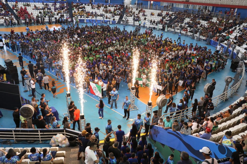 Praças esportivas do Governo do Amazonas fortalecem os JEAs, encerrados na Arena da Amazônia Informe Manaus SEDEL Abertura do JEAs na Arena Amadeu Teixeira FOTO Euzivaldo Queiroz SEDUC 1024x682 1