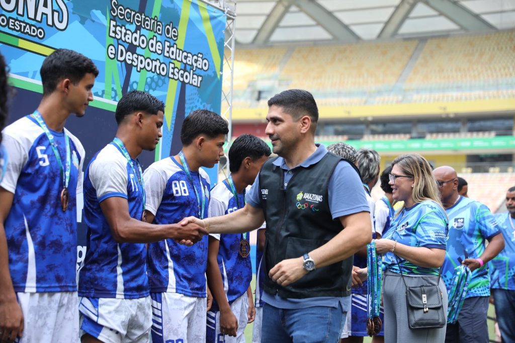 Praças esportivas do Governo do Amazonas fortalecem os JEAs, encerrados na Arena da Amazônia Informe Manaus SEDEL Premiacao do JEAs na Arena da Amazonia FOTO Euzivaldo Queiroz SEDUC 1024x682 1